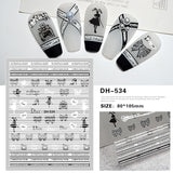 Luxury Designer Inspired Logo Nail Art Stickers | 3D Relief & Ultra-Thin Water Decals for Gel & Press-On Nails