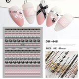 Luxury Designer Inspired Logo Nail Art Stickers | 3D Relief & Ultra-Thin Water Decals for Gel & Press-On Nails