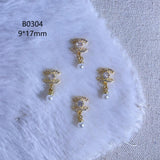Luxury Designer Inspired Nail Charms | Full Diamond Zircon 3D Nail Art Accessories & Jewelry