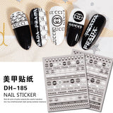 Luxury Designer Inspired Logo Nail Art Stickers | 3D Relief & Ultra-Thin Water Decals for Gel & Press-On Nails
