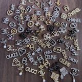 Luxury Designer Inspired Nail Charms | Full Diamond Zircon 3D Nail Art Accessories & Jewelry