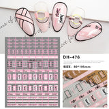Luxury Designer Inspired Logo Nail Art Stickers | 3D Relief & Ultra-Thin Water Decals for Gel & Press-On Nails