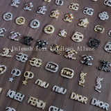 Luxury Designer Inspired Nail Charms | Full Diamond Zircon 3D Nail Art Accessories & Jewelry