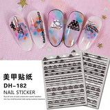 Luxury Designer Inspired Logo Nail Art Stickers | 3D Relief & Ultra-Thin Water Decals for Gel & Press-On Nails