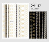Luxury Designer Inspired Logo Nail Art Stickers | 3D Relief & Ultra-Thin Water Decals for Gel & Press-On Nails