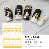 Luxury Designer Inspired Logo Nail Art Stickers | 3D Relief & Ultra-Thin Water Decals for Gel & Press-On Nails