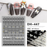 Luxury Designer Inspired Logo Nail Art Stickers | 3D Relief & Ultra-Thin Water Decals for Gel & Press-On Nails