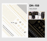 Luxury Designer Inspired Logo Nail Art Stickers | 3D Relief & Ultra-Thin Water Decals for Gel & Press-On Nails