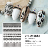 Luxury Designer Inspired Logo Nail Art Stickers | 3D Relief & Ultra-Thin Water Decals for Gel & Press-On Nails