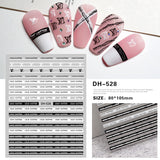 Luxury Designer Inspired Logo Nail Art Stickers | 3D Relief & Ultra-Thin Water Decals for Gel & Press-On Nails
