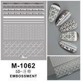 Luxury Designer Inspired Logo Nail Art Stickers | 3D Relief & Ultra-Thin Water Decals for Gel & Press-On Nail