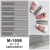 Luxury Designer Inspired Logo Nail Art Stickers | 3D Relief & Ultra-Thin Water Decals for Gel & Press-On Nail