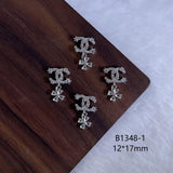 Luxury Designer Inspired Nail Charms | Full Diamond Zircon 3D Nail Art Accessories & Jewelry