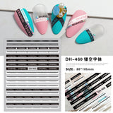 Luxury Designer Inspired Logo Nail Art Stickers | 3D Relief & Ultra-Thin Water Decals for Gel & Press-On Nails