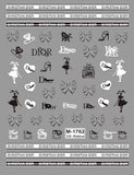Luxury Designer Inspired Logo Nail Art Stickers | 3D Relief & Ultra-Thin Water Decals for Gel & Press-On Nail