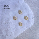 Luxury Designer Inspired Nail Charms | Full Diamond Zircon 3D Nail Art Accessories & Jewelry