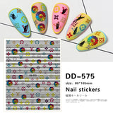 Luxury Designer Inspired Logo Nail Art Stickers | 3D Relief & Ultra-Thin Water Decals for Gel & Press-On Nails