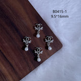 Luxury Designer Inspired Nail Charms | Full Diamond Zircon 3D Nail Art Accessories & Jewelry