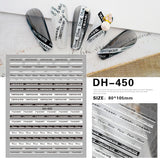 Luxury Designer Inspired Logo Nail Art Stickers | 3D Relief & Ultra-Thin Water Decals for Gel & Press-On Nails