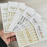 Luxury Designer Inspired Logo Nail Art Stickers | 3D Relief & Ultra-Thin Water Decals for Gel & Press-On Nails