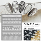 Luxury Designer Inspired Logo Nail Art Stickers | 3D Relief & Ultra-Thin Water Decals for Gel & Press-On Nails