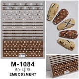 Luxury Designer Inspired Logo Nail Art Stickers | 3D Relief & Ultra-Thin Water Decals for Gel & Press-On Nail