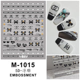 Luxury Designer Inspired Logo Nail Art Stickers | 3D Relief & Ultra-Thin Water Decals for Gel & Press-On Nail