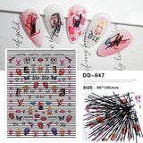 Luxury Designer Inspired Logo Nail Art Stickers | 3D Relief & Ultra-Thin Water Decals for Gel & Press-On Nails