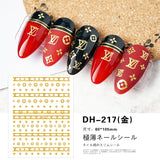Luxury Designer Inspired Logo Nail Art Stickers | 3D Relief & Ultra-Thin Water Decals for Gel & Press-On Nails