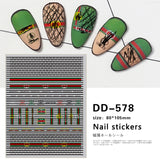 Luxury Designer Inspired Logo Nail Art Stickers | 3D Relief & Ultra-Thin Water Decals for Gel & Press-On Nails