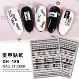 Luxury Designer Inspired Logo Nail Art Stickers | 3D Relief & Ultra-Thin Water Decals for Gel & Press-On Nails