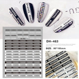 Luxury Designer Inspired Logo Nail Art Stickers | 3D Relief & Ultra-Thin Water Decals for Gel & Press-On Nails