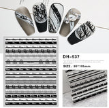 Luxury Designer Inspired Logo Nail Art Stickers | 3D Relief & Ultra-Thin Water Decals for Gel & Press-On Nails