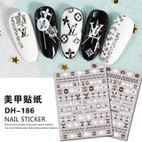Luxury Designer Inspired Logo Nail Art Stickers | 3D Relief & Ultra-Thin Water Decals for Gel & Press-On Nails