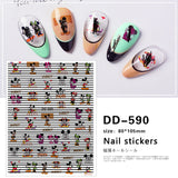 Luxury Designer Inspired Logo Nail Art Stickers | 3D Relief & Ultra-Thin Water Decals for Gel & Press-On Nails