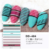 Luxury Designer Inspired Logo Nail Art Stickers | 3D Relief & Ultra-Thin Water Decals for Gel & Press-On Nails
