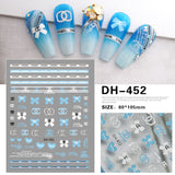 Luxury Designer Inspired Logo Nail Art Stickers | 3D Relief & Ultra-Thin Water Decals for Gel & Press-On Nails