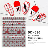Luxury Designer Inspired Logo Nail Art Stickers | 3D Relief & Ultra-Thin Water Decals for Gel & Press-On Nails