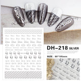Luxury Designer Inspired Logo Nail Art Stickers | 3D Relief & Ultra-Thin Water Decals for Gel & Press-On Nails