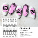 Luxury Designer Inspired Nail Art Stickers |  Logo Decals for Gel & Press-On Nails