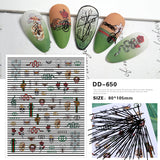 Luxury Designer Inspired Logo Nail Art Stickers | 3D Relief & Ultra-Thin Water Decals for Gel & Press-On Nails