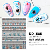 Tide brand nail art sticker light luxury big brand versatile small fragrant wind Japanese nail sticker big brand logo decal nail art jewelry