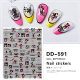 Luxury Designer Inspired Logo Nail Art Stickers | 3D Relief & Ultra-Thin Water Decals for Gel & Press-On Nails