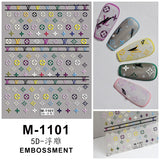 Luxury Designer Inspired Logo Nail Art Stickers | 3D Relief & Ultra-Thin Water Decals for Gel & Press-On Nail