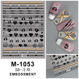 Luxury Designer Inspired Logo Nail Art Stickers | 3D Relief & Ultra-Thin Water Decals for Gel & Press-On Nail