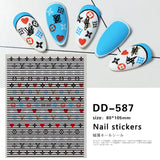 Tide brand nail art sticker light luxury big brand versatile small fragrant wind Japanese nail sticker big brand logo decal nail art jewelry