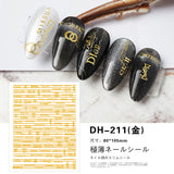 Luxury Designer Inspired Logo Nail Art Stickers | 3D Relief & Ultra-Thin Water Decals for Gel & Press-On Nails