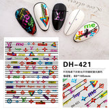 Luxury Designer Inspired Logo Nail Art Stickers | 3D Relief & Ultra-Thin Water Decals for Gel & Press-On Nails