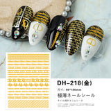 Luxury Designer Inspired Logo Nail Art Stickers | 3D Relief & Ultra-Thin Water Decals for Gel & Press-On Nails
