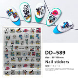 Tide brand nail art sticker light luxury big brand versatile small fragrant wind Japanese nail sticker big brand logo decal nail art jewelry
